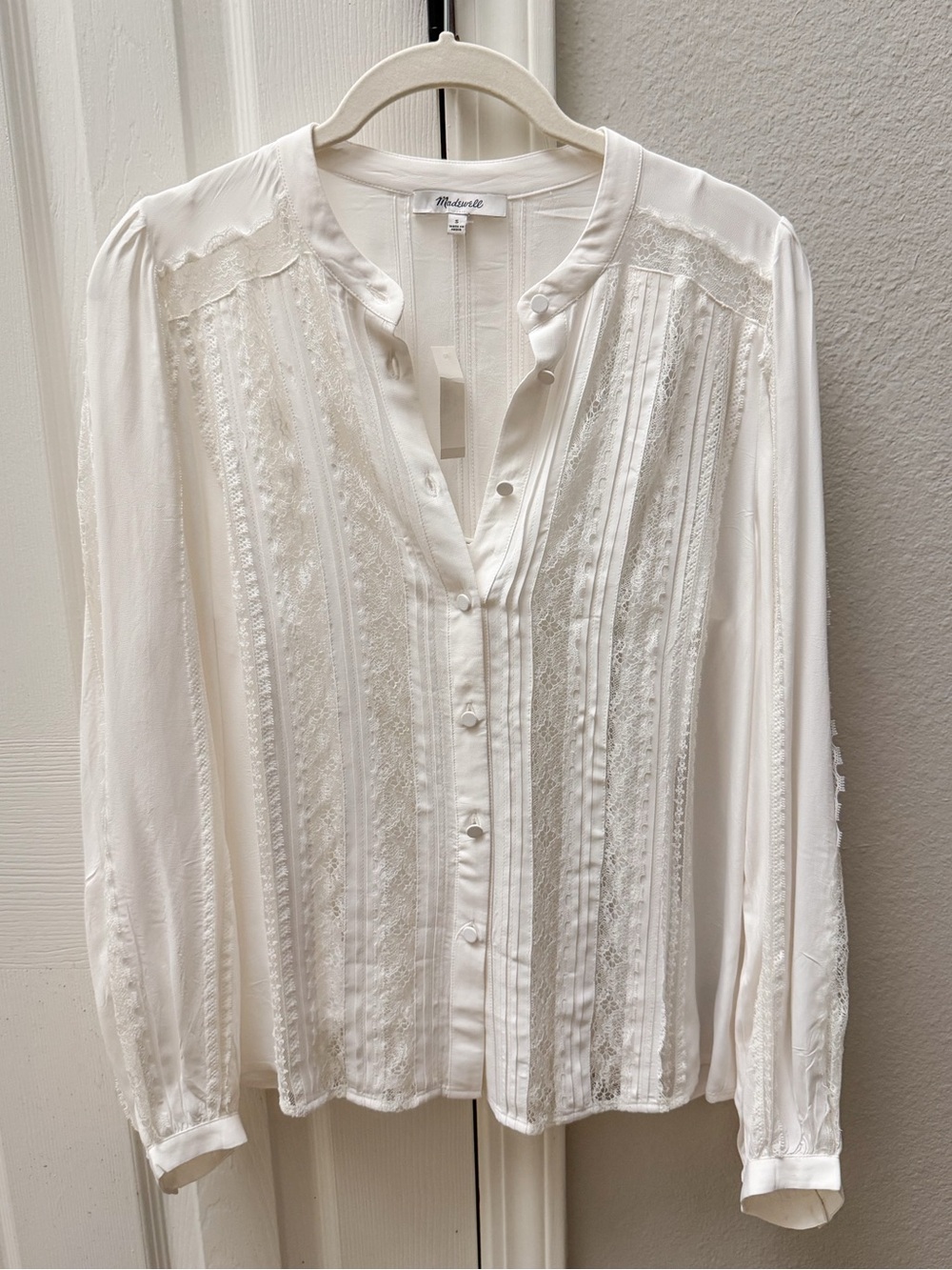 NEW Madewell White Lace Top Tank Small